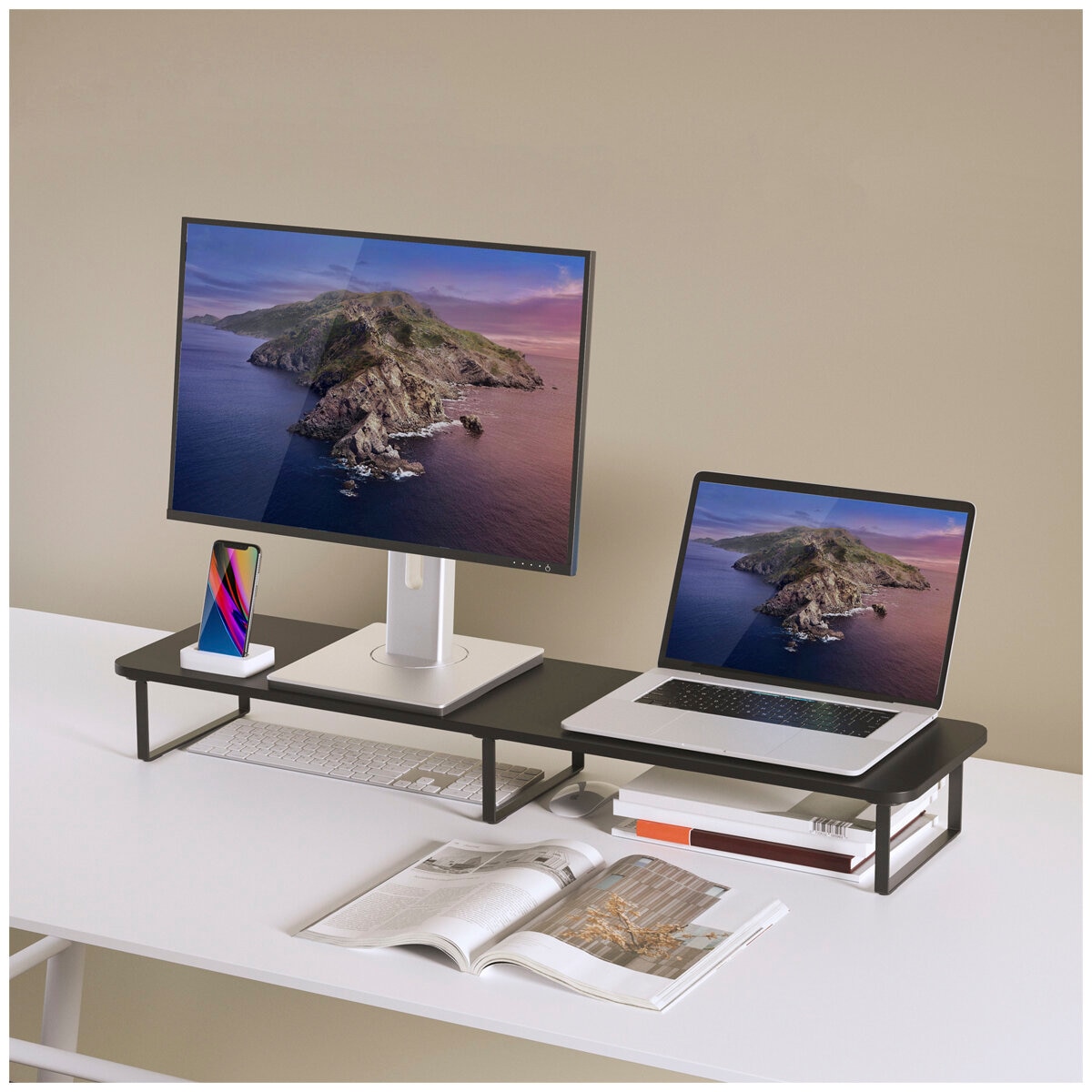 Activia Dual Monitor Riser Stand