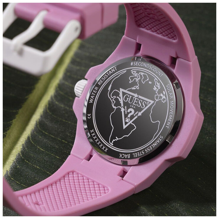 GUESS Eco Pink Outspoken Solar Women's Watch GW0587L3
