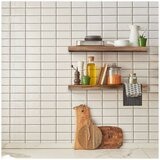 Vision Home Acacia Glue laminated Floating Shelves - Set of 2 - 60.96 x 24.13 x 3.81 cm each