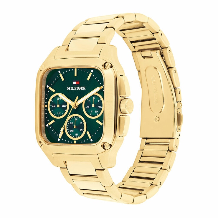 Tommy Hilfiger Herald Gold Steel Green Dial Men's Watch 1792223 Tommy Hilfiger Herald Gold Steel Green Dial Men's Watch 1792223