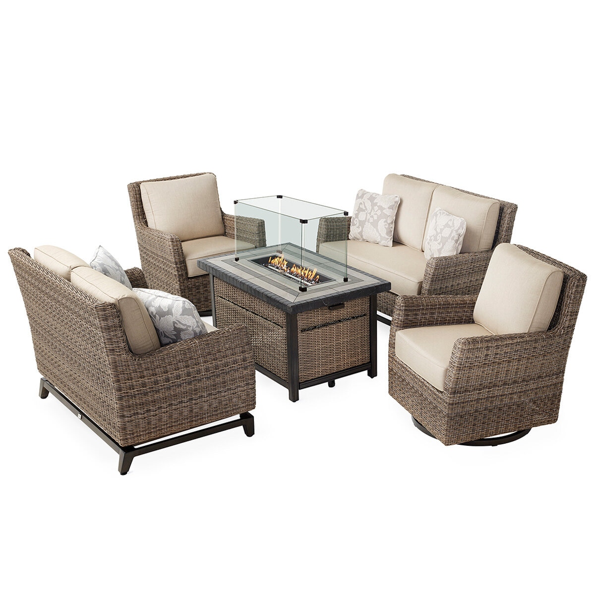 Agio Anderson 5 Piece Fire Seating Set