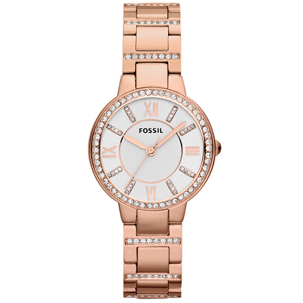 Fossil ES3284 Ladies RG TN - Stainless Steel CS Bracelet Crystal Watch