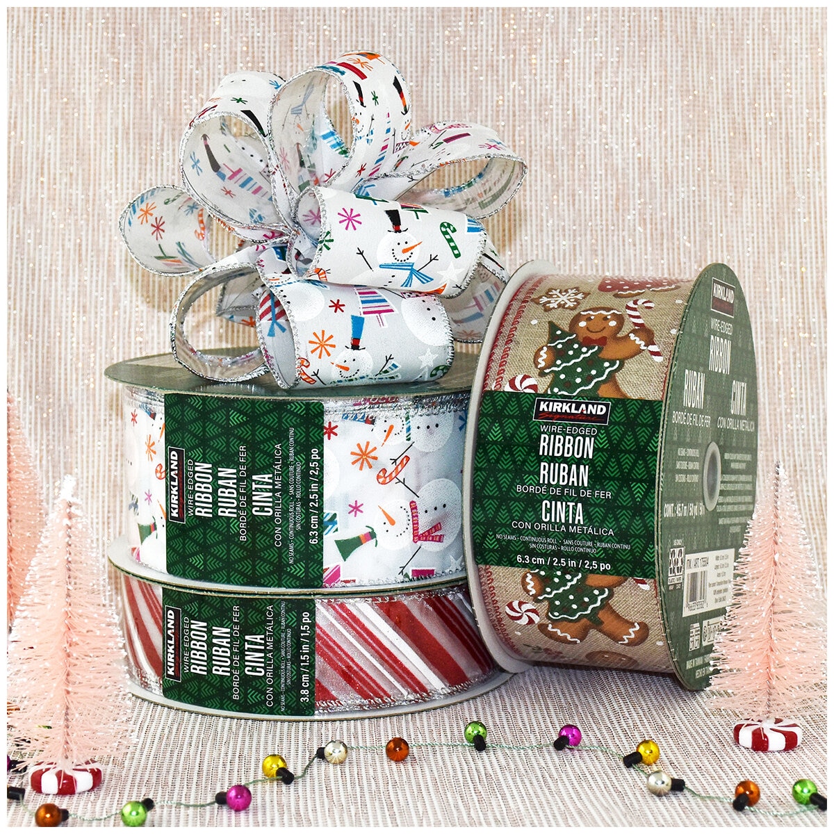 175504 Kirkland Signature Wire Edged Ribbon/