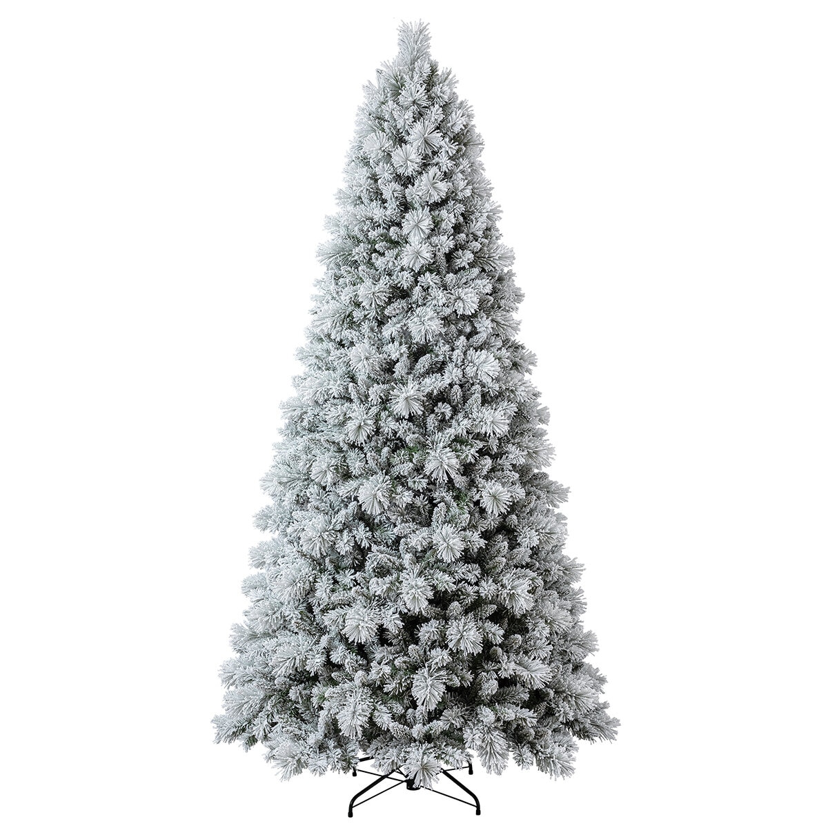 Pre-Lit Glitter Flocked Cashmere Artificial Christmas Tree 2.74M