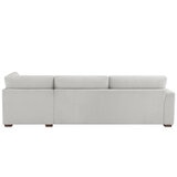 Thomasville 2 Piece Fabric Convertible Sectional With Chaise