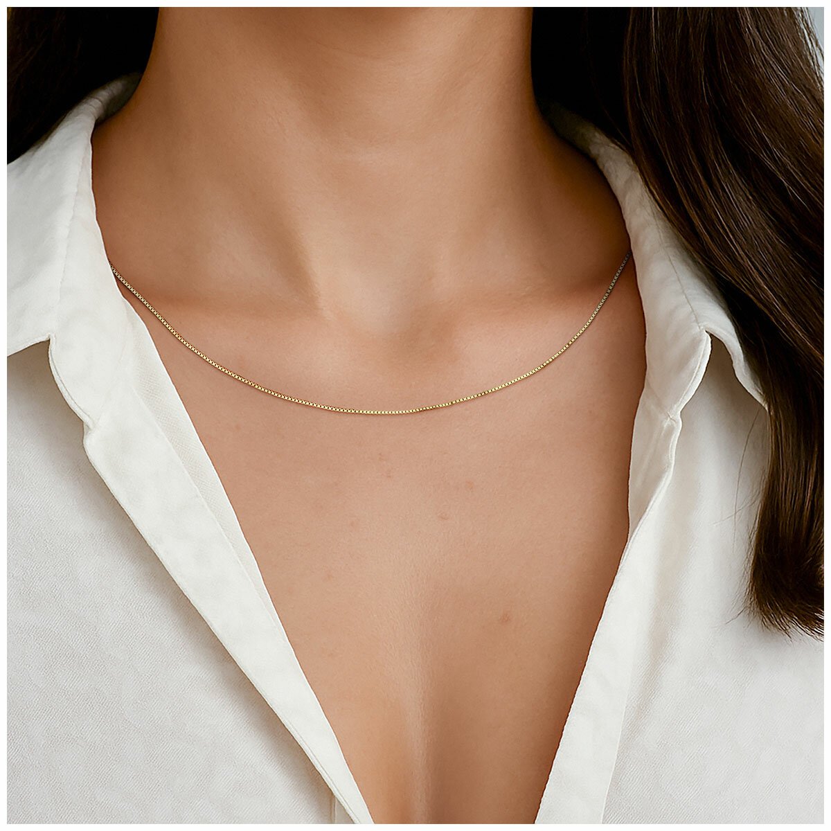 18KT Yellow Gold Box Chain