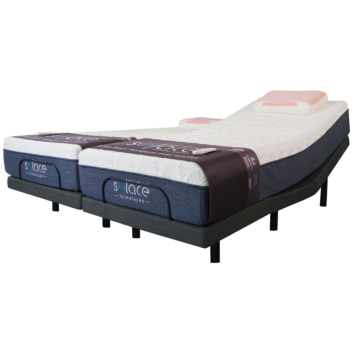 Solace Himalayan Mattress + Better Sleep Adjustable Base Super King Charcoal Grey