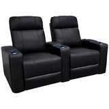 Valencia Piacenza Home Theater Seating Row of 2 Seats Black