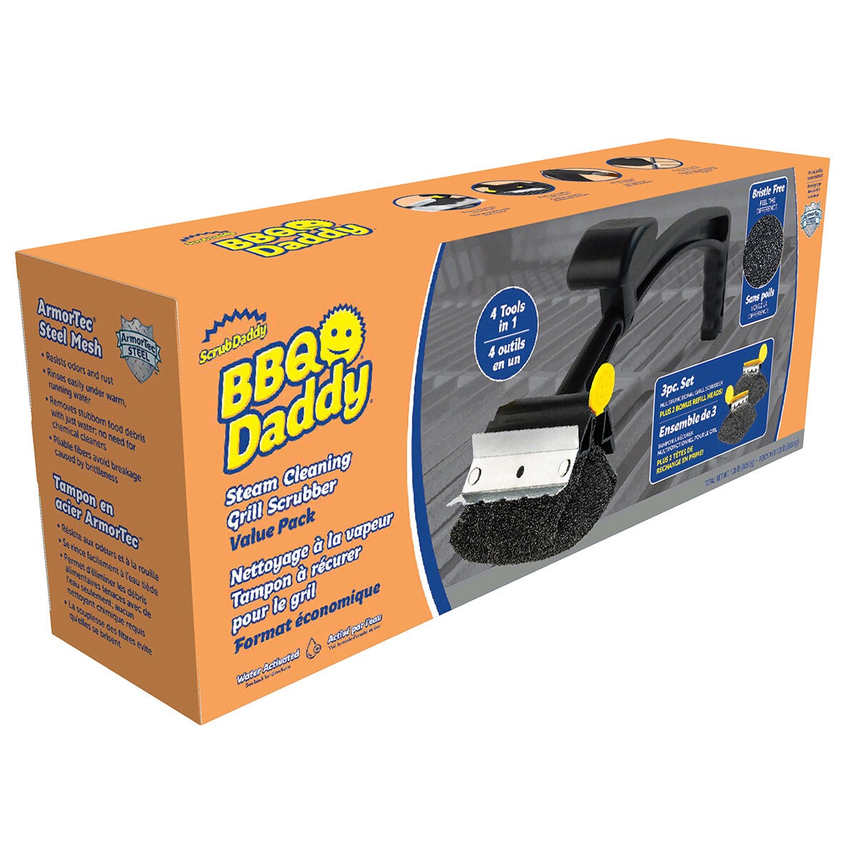 Scrub Daddy BBQ Steam Cleaning Grill Scrubber With Refill Head Scrub Daddy BBQ Steam Cleaning Grill Scrubber With Refill Head
