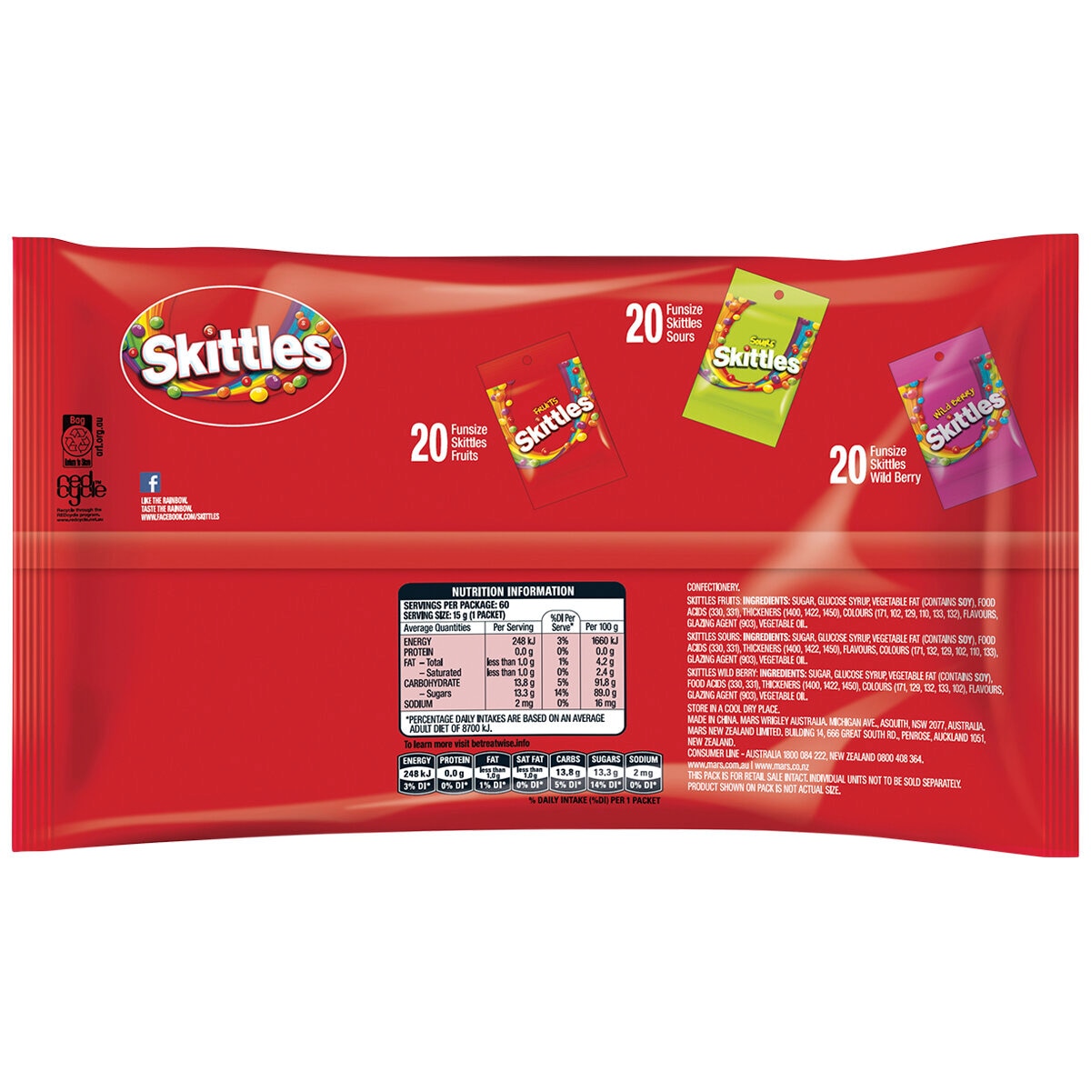 Skittles Variety 60 pack 900g