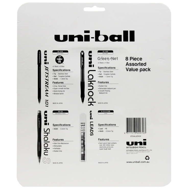 Uniball 8 Piece Value Pack