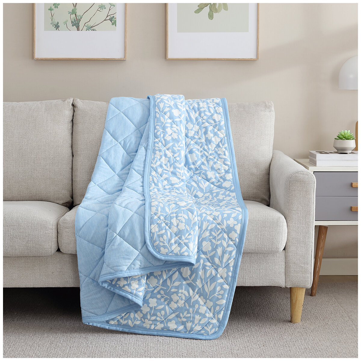 Sutton Place Cooling Throw 152 x 177cm Blue