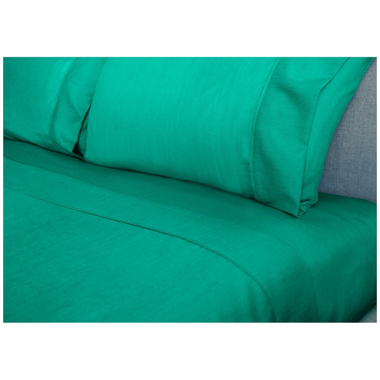 Kingtex Bamboo Cooling 2000TC Sheet Set Single - Teal