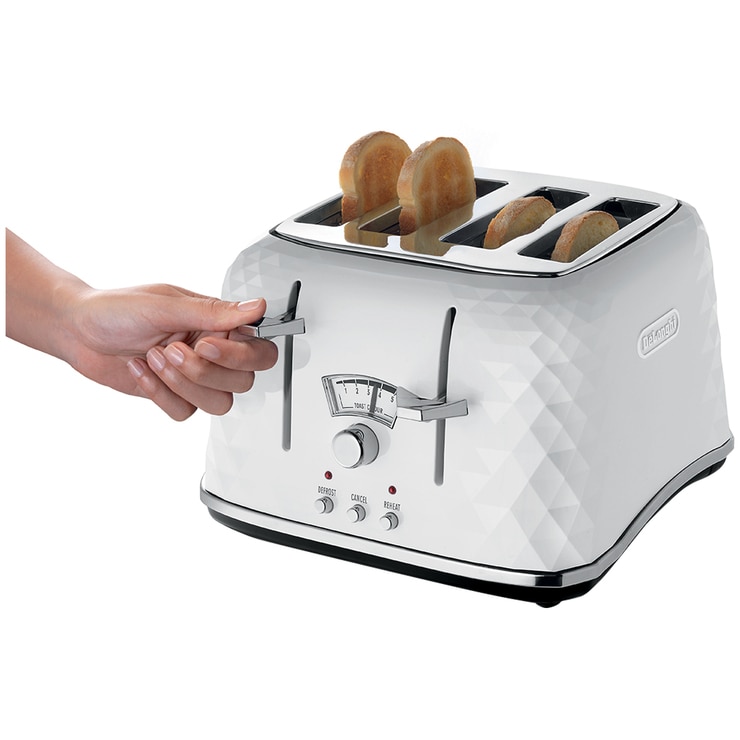 De'Longhi Brillante 4 Slice Toaster White CTJ4003W Costco Australia