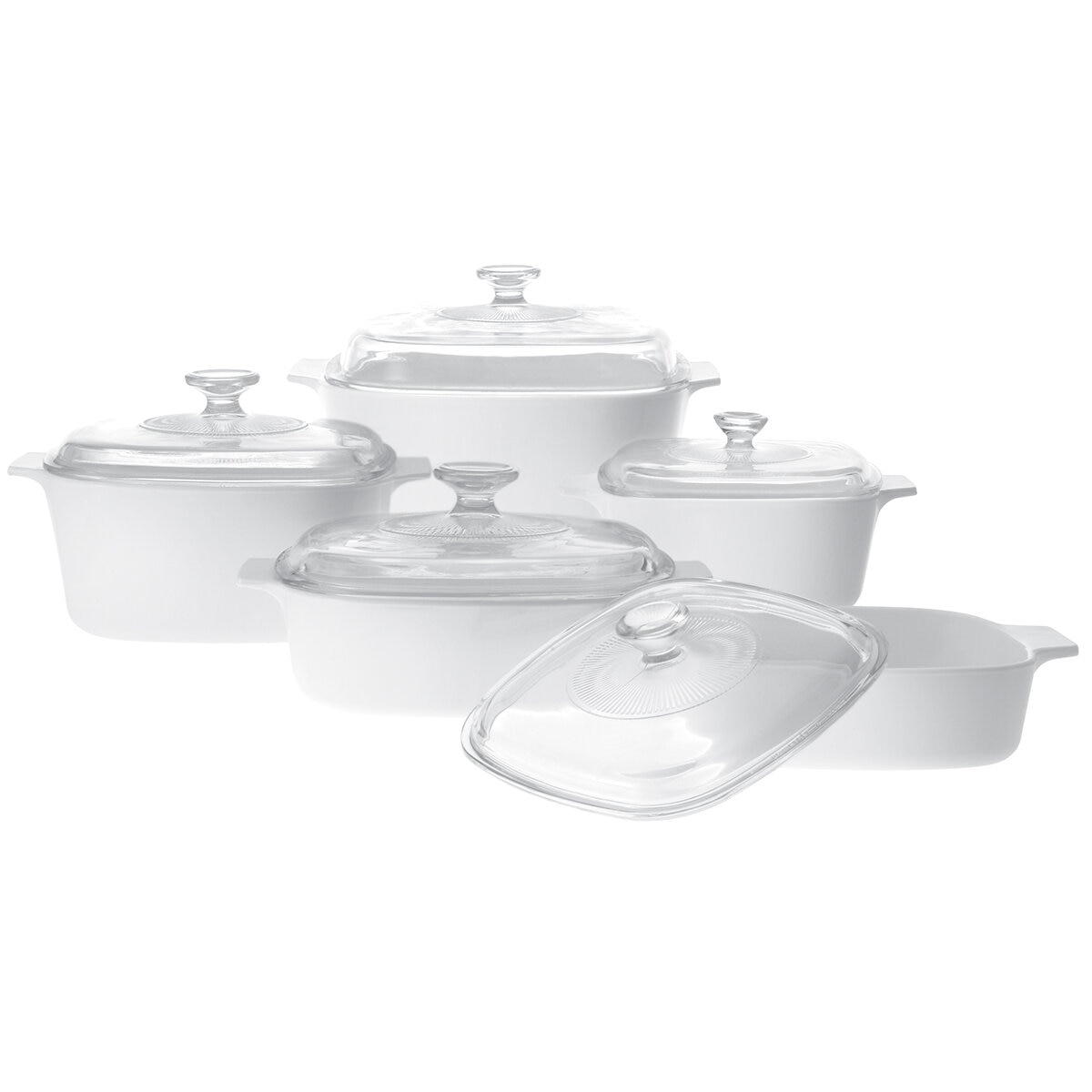 Corningware Classic White Casserole Set 10 Piece