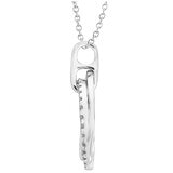 18KT White Gold 0.25ctw Round Diamond Circle Pendant