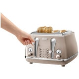 Delonghi CTOT4003BG Icona Metallics 4 Slice Toaster Beige