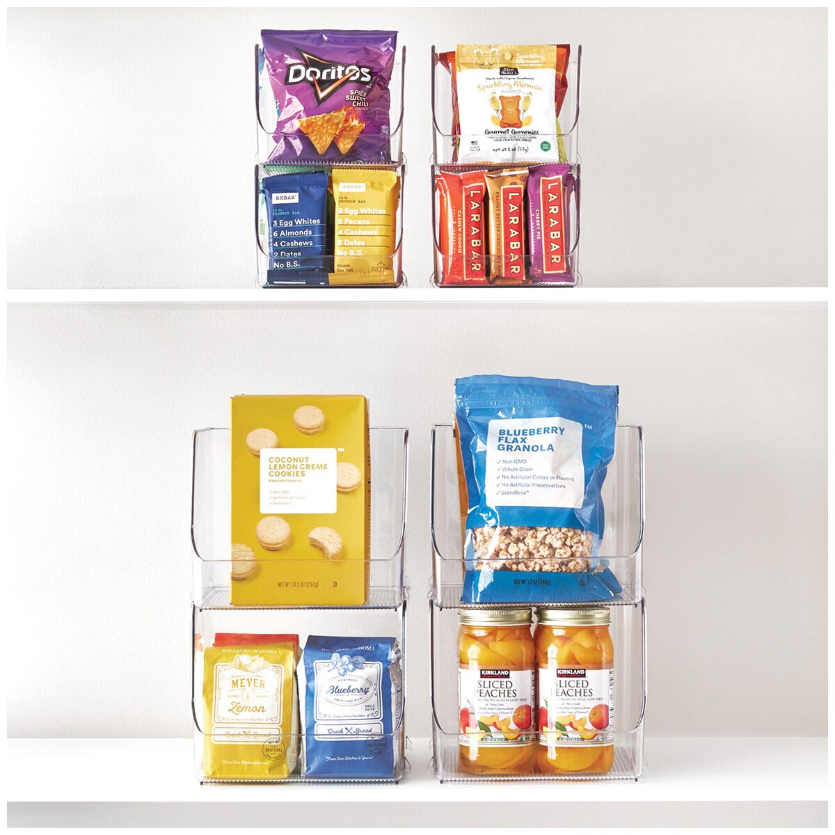 iDesign Stacking Open Front Pantry Bins 8piece Set Costco Australia