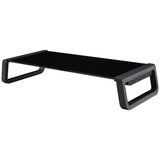 Seville Classics airLIFT Tempered Glass Monitor Riser Black