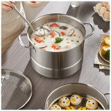 Steamer Pot with Ladle 28cm 12L 5 Piece Set