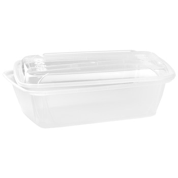 Cafe Express 38oz Clear Plastic Container And Lid 25 Pack