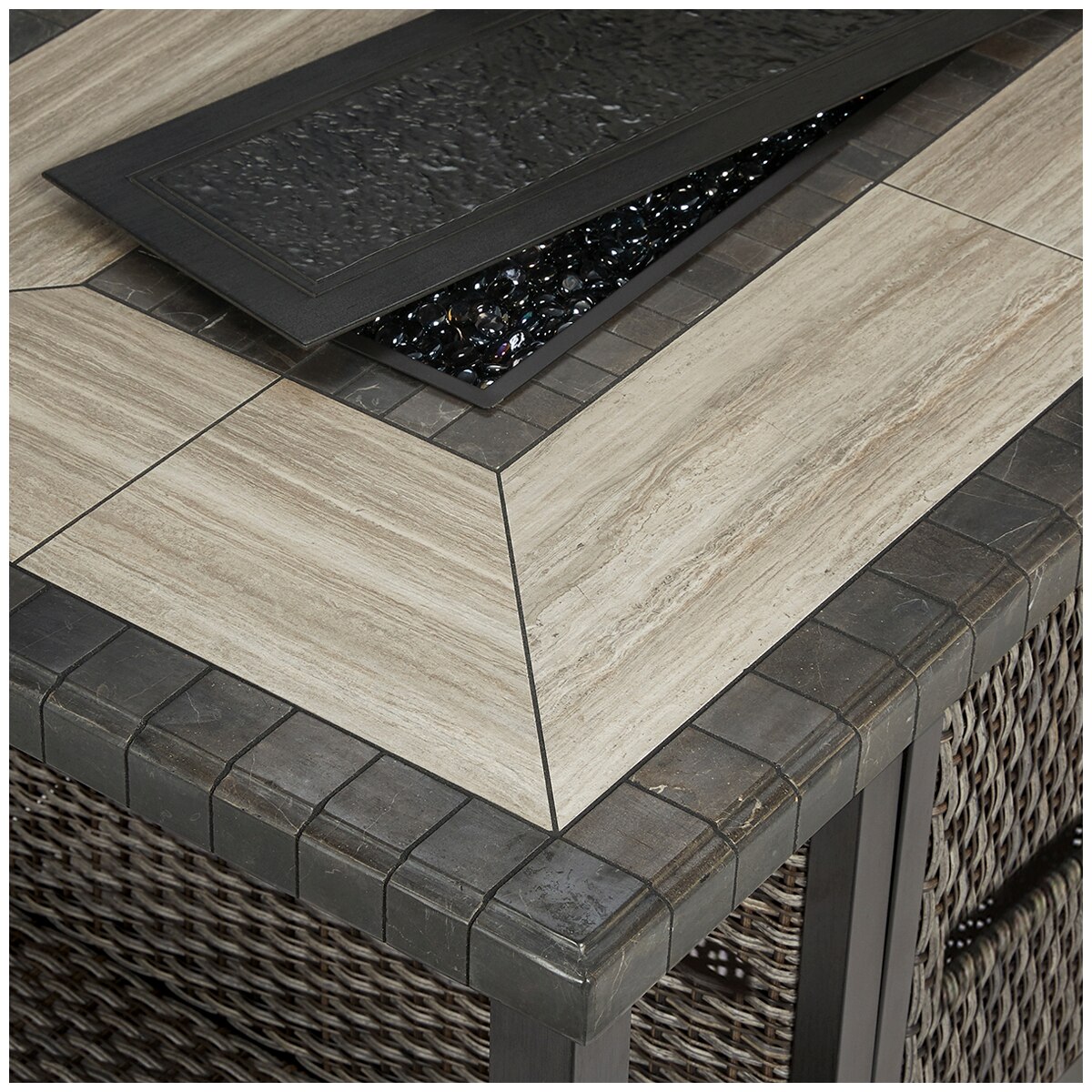 Agio Park Falls 5pc Woven Seating Set with Fire Costco Australia