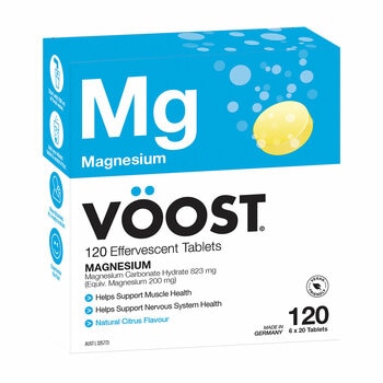 Voost Magnesium Natural Citrus Effervescent Vitamins Supplement Tablets 120 Pack