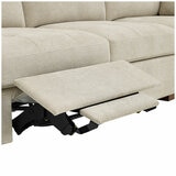 Thomasville 3 Piece Fabric Sectional with 2 Power Footrests