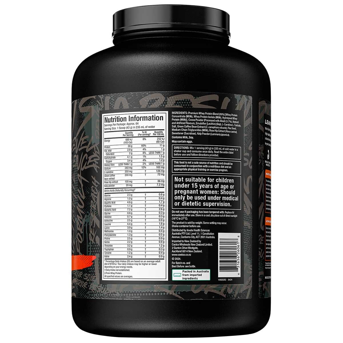 Muscletech Nitro Tech Ripped Low Fat Lean Whey Protein 2.72kg