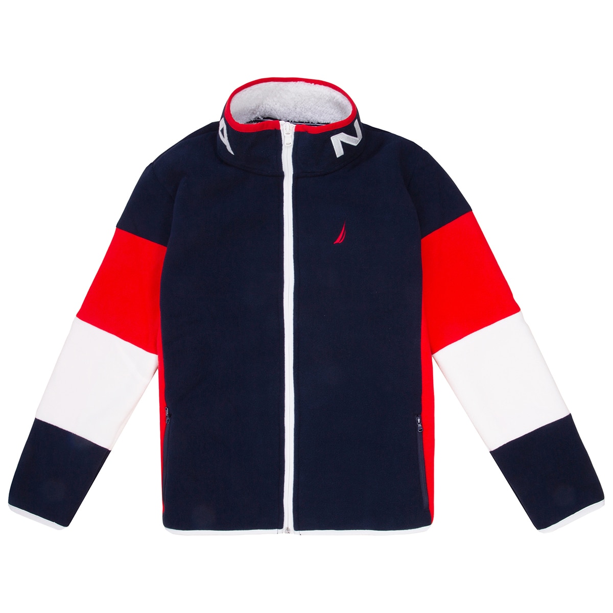 Nautica Full Zip Jacket - Navy/Red