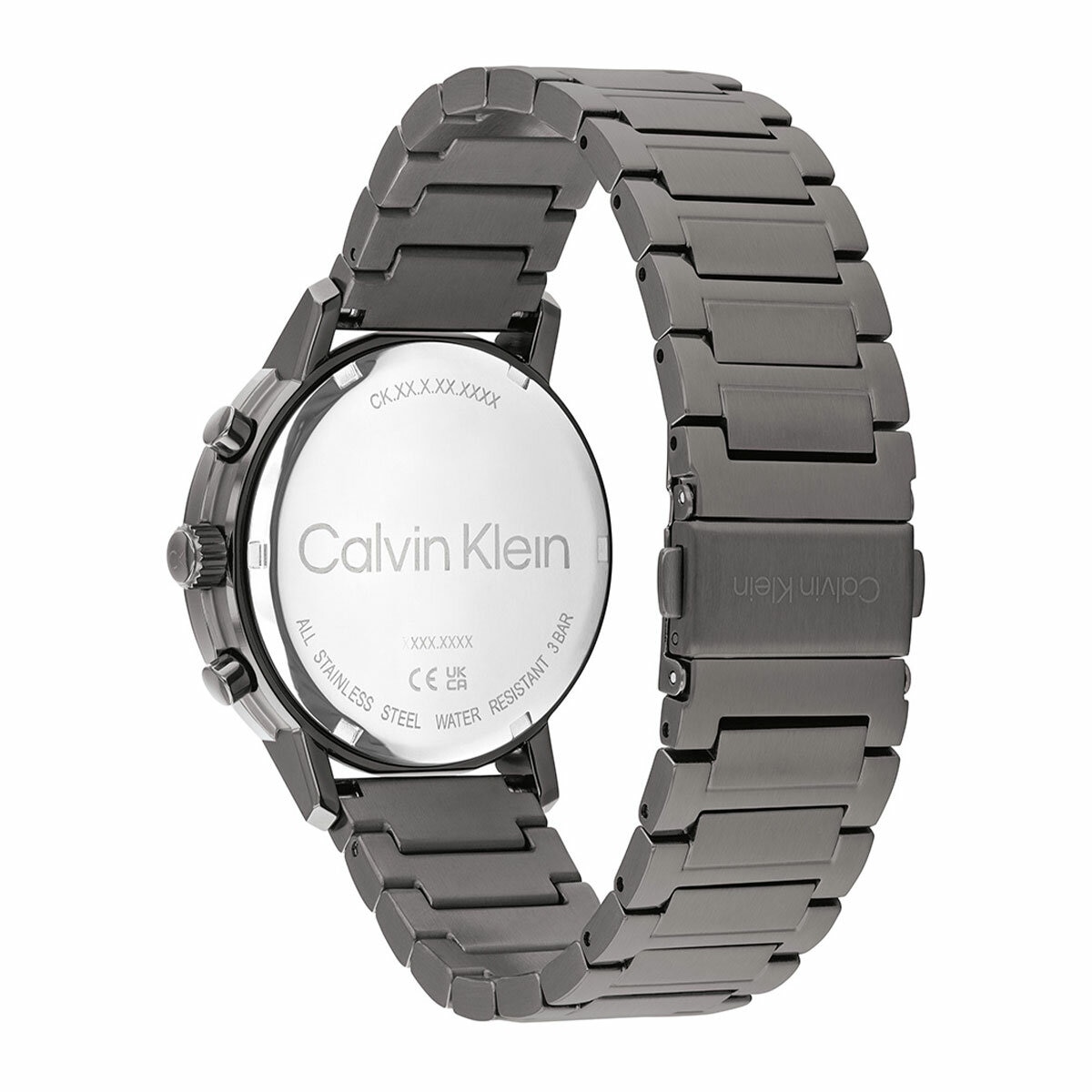 Calvin Klein Gauge Grey Steel Blue Dial Men's Watch 25200495 Calvin Klein Gauge Grey Steel Blue Dial Men's Watch 25200495