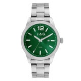 JAG Apollo Stainless Steel Green Dial Silver Men's Watch J2902A JAG Apollo Stainless Steel Green Dial Silver Men's Watch J2902A