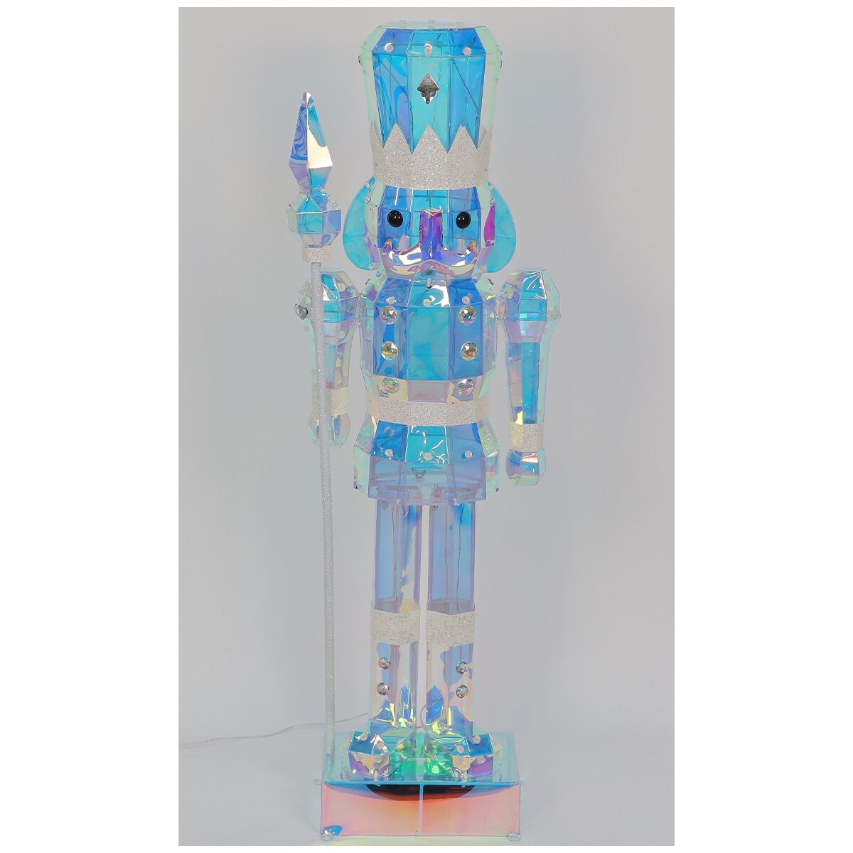 Prismatic Iridescent Nutcracker and Snowman 91.4cm