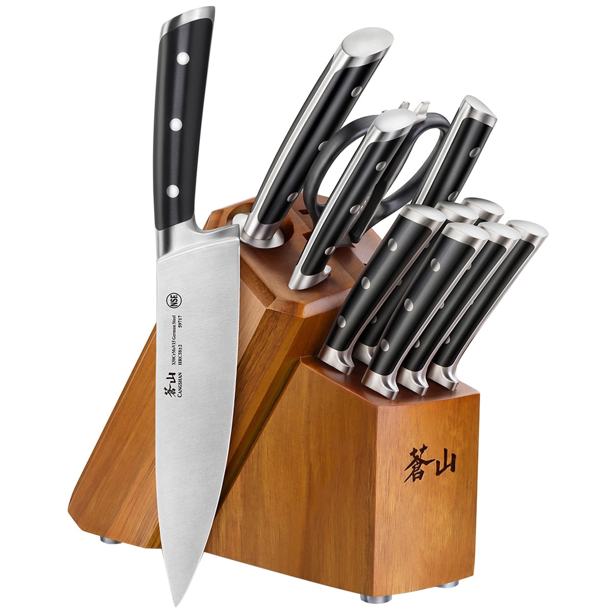 Cangshan S Series German Steel Forged 12-Piece Knife Block Set