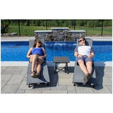 Vivere Chaise Lounges & Table Dark Grey