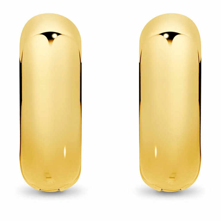 18KT Yellow Gold Chunky Hoop Earrings