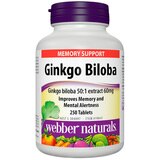 Webber Naturals Ginkgo Biloba 50:1 Extract 60mg 250 tabs