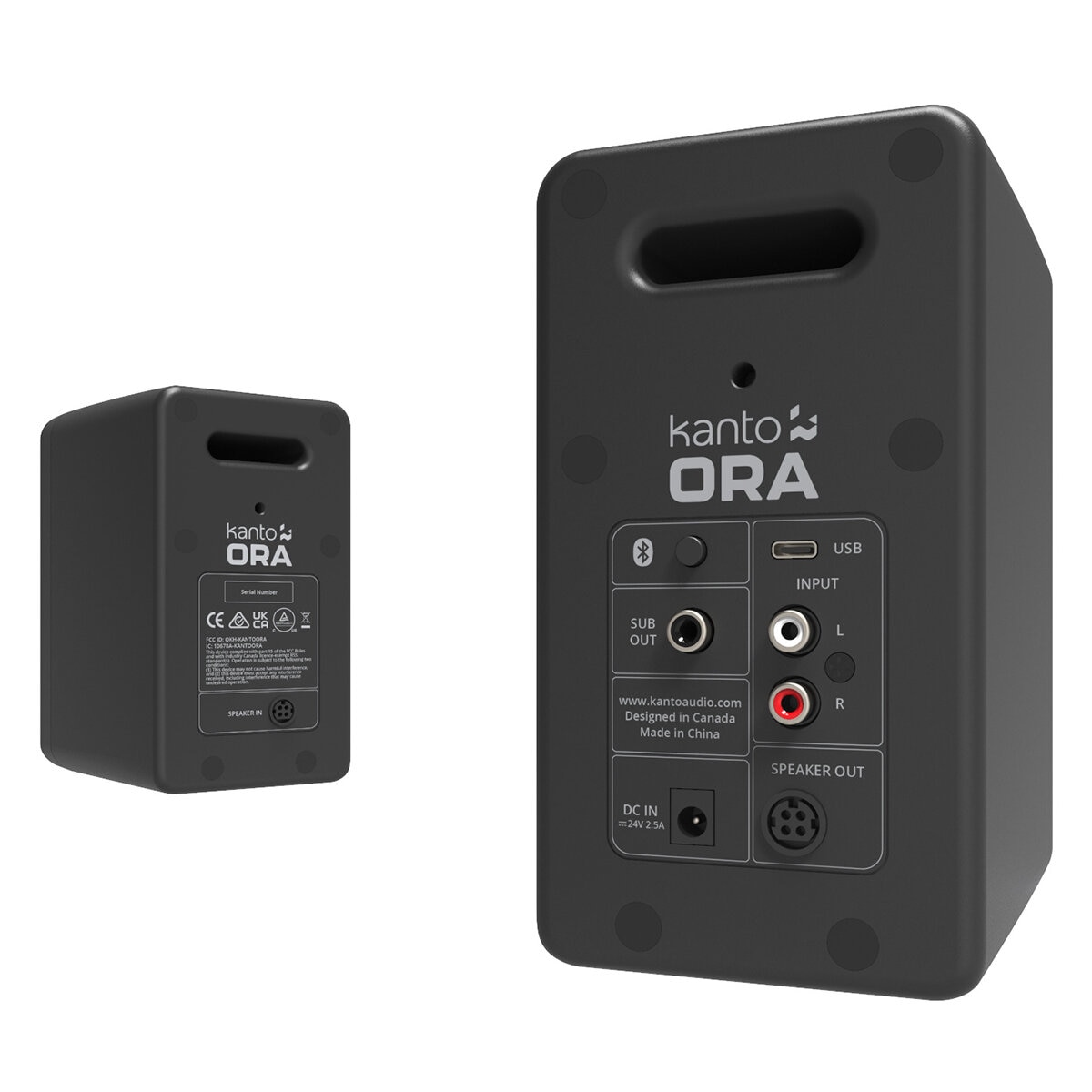 Kanto ORA 100W Powered Reference Desktop Computer Speakers Black KO-ORA-1