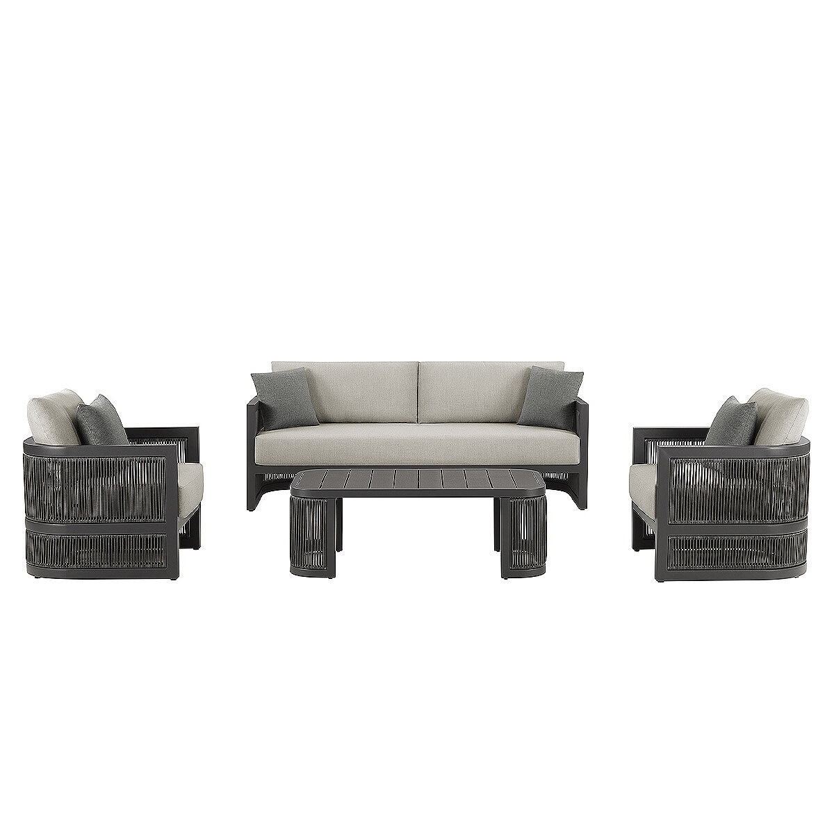 Henredon Saddleton 4 Piece Outdoor Seating Set