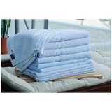 Kingtex Plain dyed 100% Combed Cotton towel range 550gsm Bath Sheet set 14 piece - Baby Blue