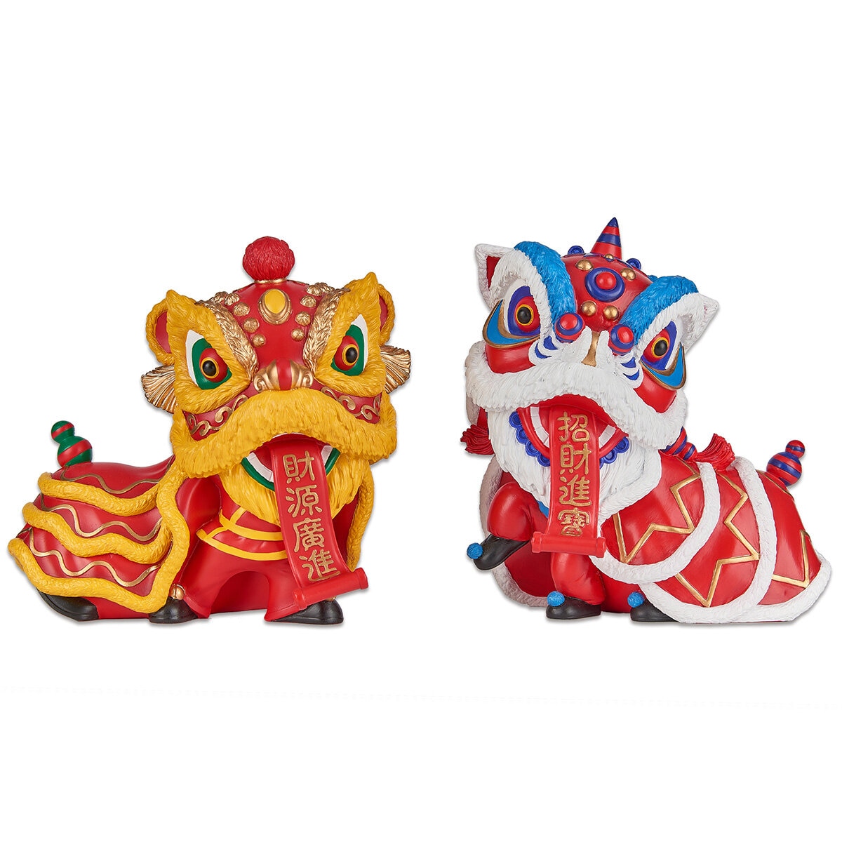 Set of 2 Dancing Lions