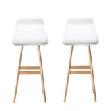 Artiss White 2PK Sliva Barstool