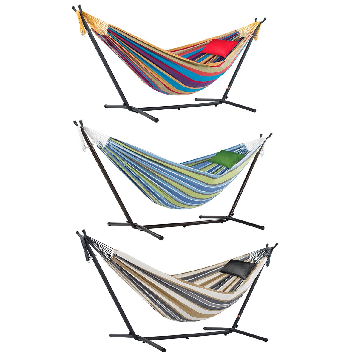 Vivere 2.7M Cotton Hammock Bundle Tropic