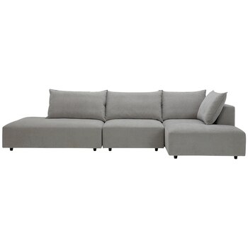 GilmanCreek 3 Piece Fabric sectional with 3 Pillows