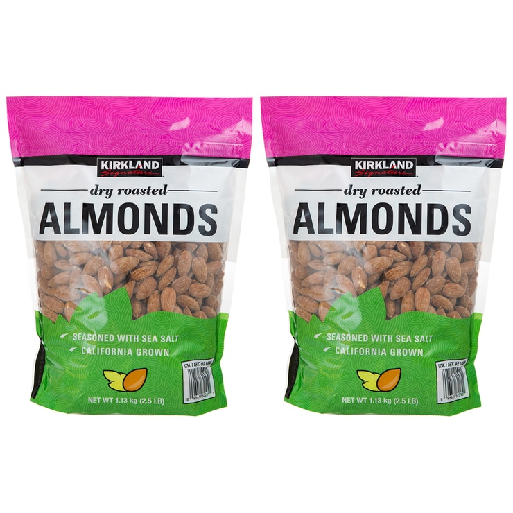 Kirkland Signature Dry Roasted Almonds 2 x 1.13kg Costco Australia