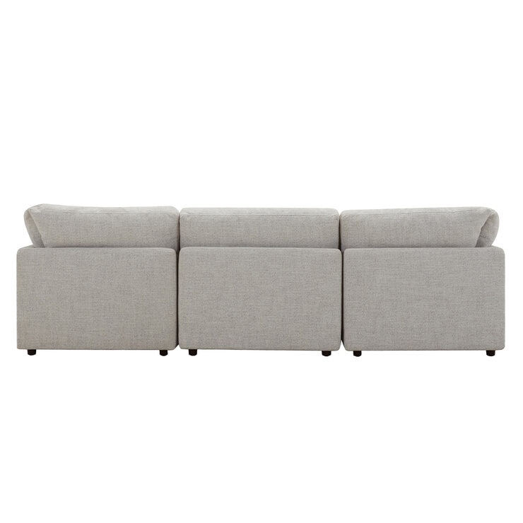 Aiden & Ivy 4 Piece Fabric Modular Sofa With 2 Pillows