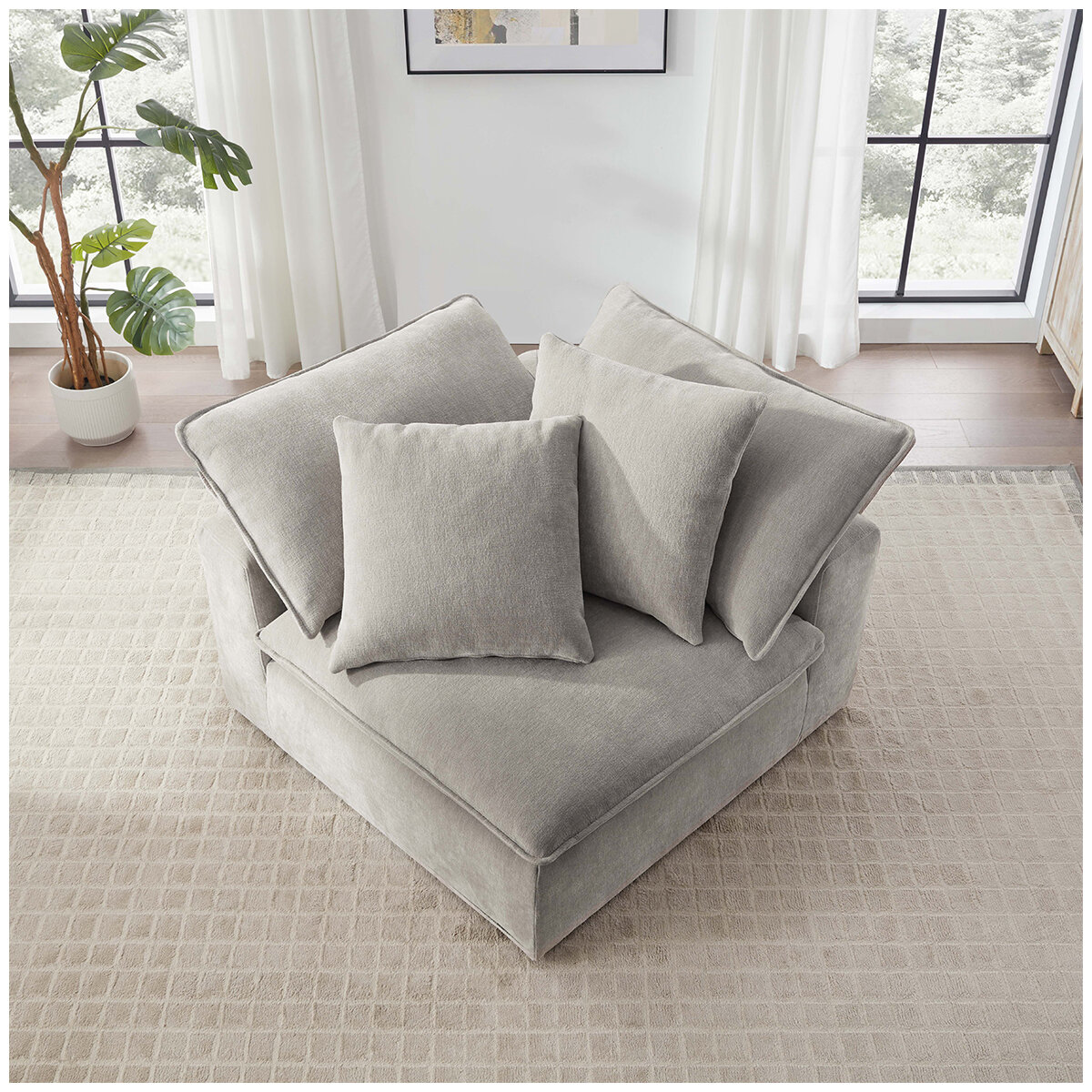 Aiden & Ivy Corner Sofa With 2 Pillows Of The Sereen Sectional
