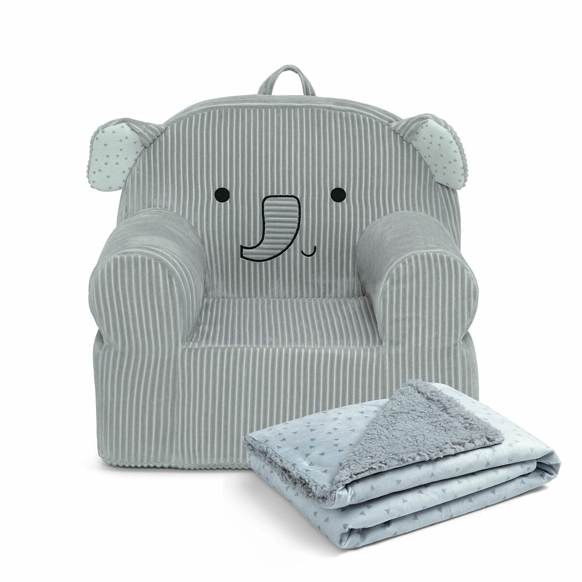 Cozee Kids' Animal Chair with Plush Blanket - Elephant