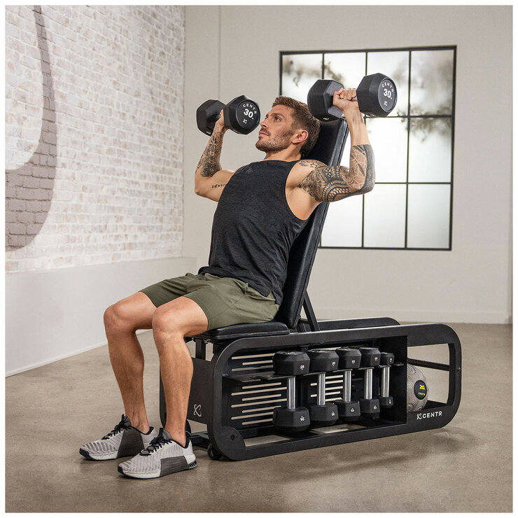 Centr Fusion Bench With Dumbbell Storage