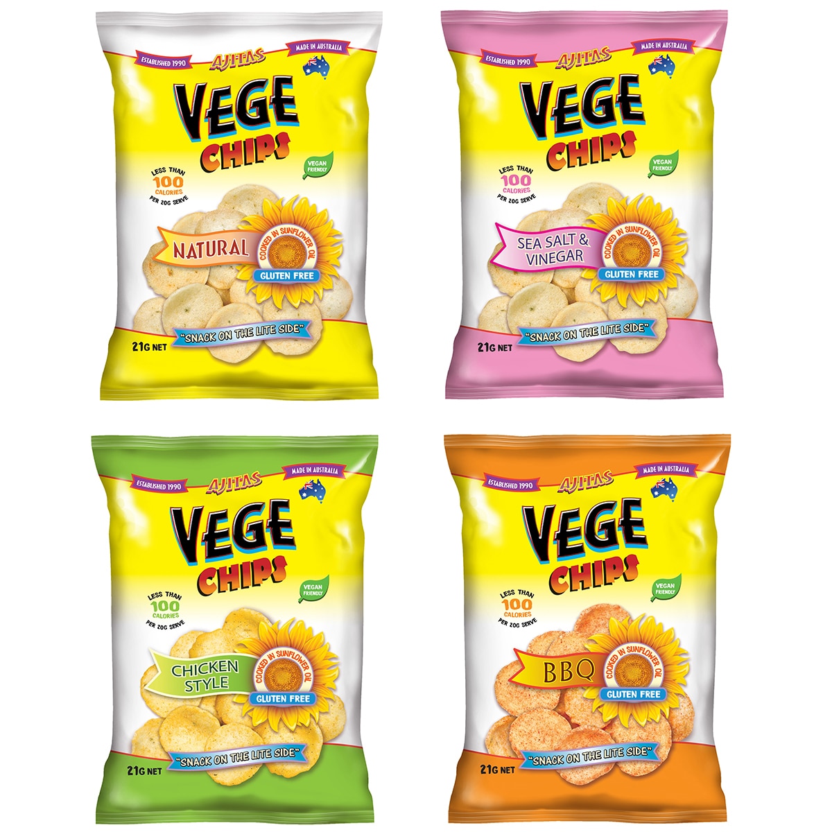 Ajitas Vege Chips Variety Box 36 x 21g Costco Australia